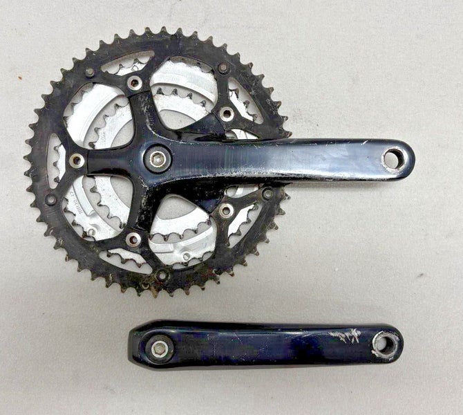 Forged Black Aluminum 175mm 52/42/30 Triple Crankset Steel Chainrings