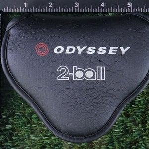 VINTAGE ODYSSEY ORIGINAL 2-BALL MALLET PUTTER HEADCOVER, GOOD CONDITION, BLACK!!