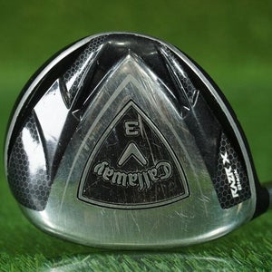 CALLAWAY RAZR X BLACK 2012 3 WOOD MID TORQUE LOW KICK W60G REGULAR FLEX LEFT LH