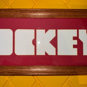 Hockey matted word picture frame red 8x26