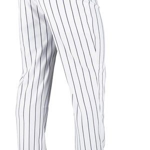 New CHAMPRO Boys Youth Medium Triple Crown Pinstripe Ob Pant White/Navy
