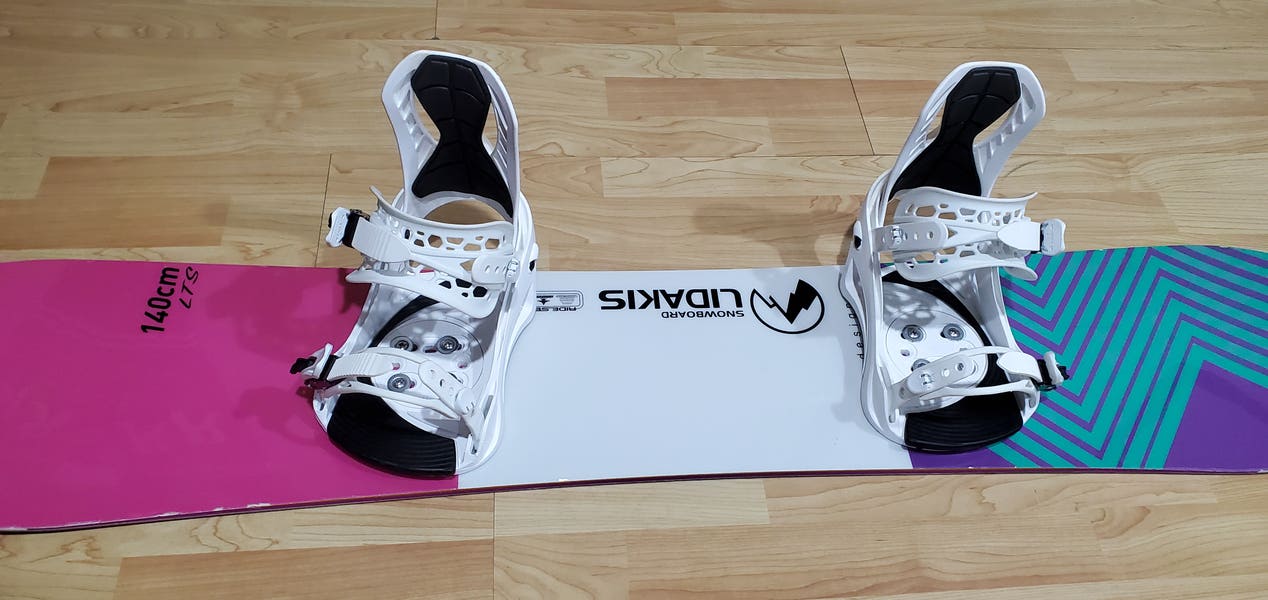Used Lidakis Snowboard 140cm +Altitude binding size Medium