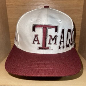 Vintage 90s NCAA Texas A&M Aggies Apex One Snapback Hat Cap Rare