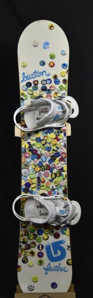 BURTON FEATHER SNOWBOARD SIZE 149 CM WITH BURTON MEDIUM BINDINGS