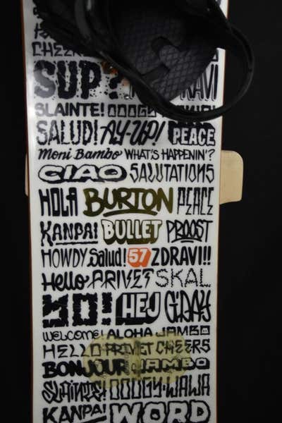 BURTON BULLET SNOWBOARD SIZE 157 CM WITH LARGE BURTON BINDINGS