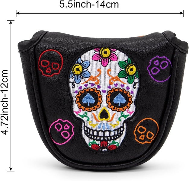Sugar Skull Mallet Putter Cover_Quality, Stylish, Affordable Putter Cover