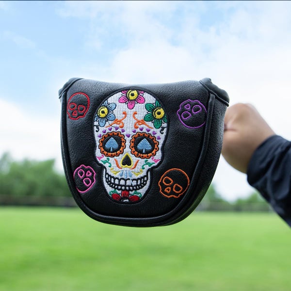 Sugar Skull Mallet Putter Cover_Quality, Stylish, Affordable Putter Cover