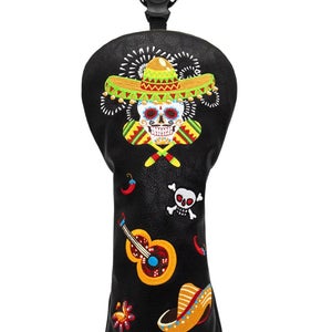 SugarSkull Head Cover – Bold, Fierce, and Ready to Rock the Fairway! (Hybrid)