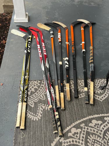Broken Hockey sticks Shafts