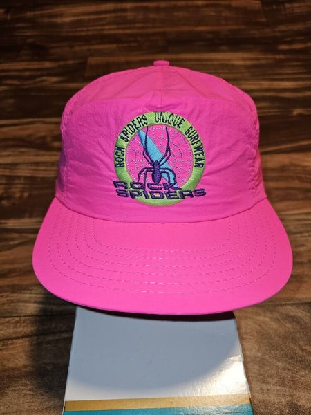 NEW Vintage Rock Spiders Surfwear Embroidered USA Made Pink Hat Cap Vtg Snapback