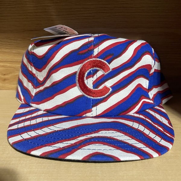 Vintage NWT Chicago Cubs Twin Enterprise Zubaz Zebra Snapback Hat