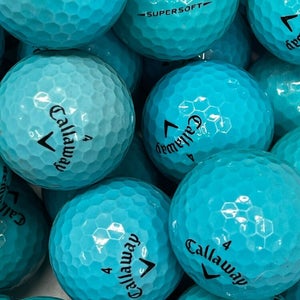 6 Near Mint AAAA Blue/ Teal  Callaway Supersoft Used Golf Balls