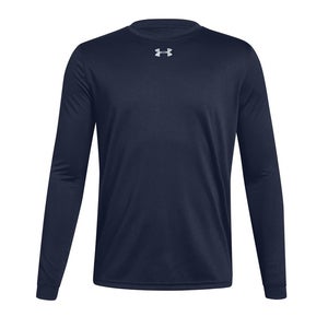 Youth Navy Blue Under Armour Locker Tee - Long Sleeve