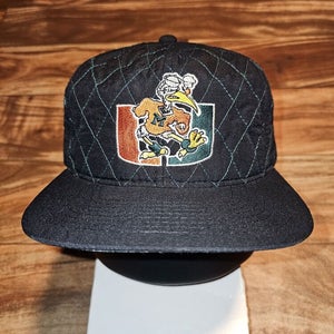 NEW Vintage Miami Hurricanes Starter Quilted NCAA Sports Hat Cap Vtg Snapback