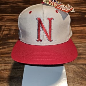 NEW Vintage Nebraska Cornhuskers Top Of The World Plain Logo Fitted Hat 7 1/4