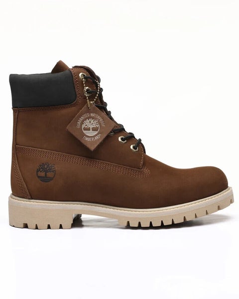 Timberland Premium TB0A62KN-968 Men Dark Brown Nubuck 6-Inch Ankle Boots LR1945