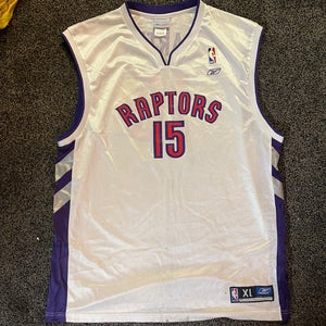 Vintage Toronto Raptors (NBA) Vince Carter White XL Reebok (Used) Jersey