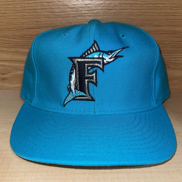 Vintage Florida Marlins New Era Size 7 Fitted Wool Hat Cap USA Made Diamond Pro