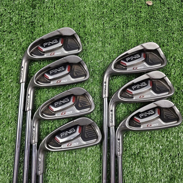 PING G20 Black Dot 4-PW Iron Set Left Handed CFS Stiff Flex Steel LH Matching #s