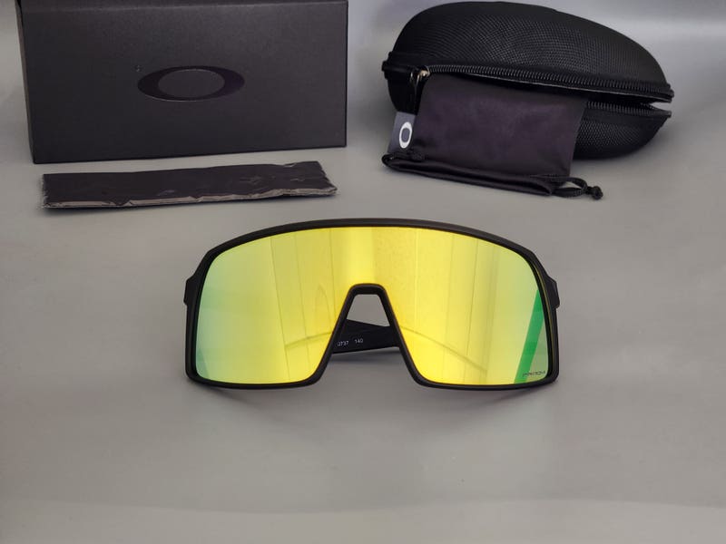 Oakley Sutro Sports Shield Sunglasses Matte Black Frame Gold  display picture 1