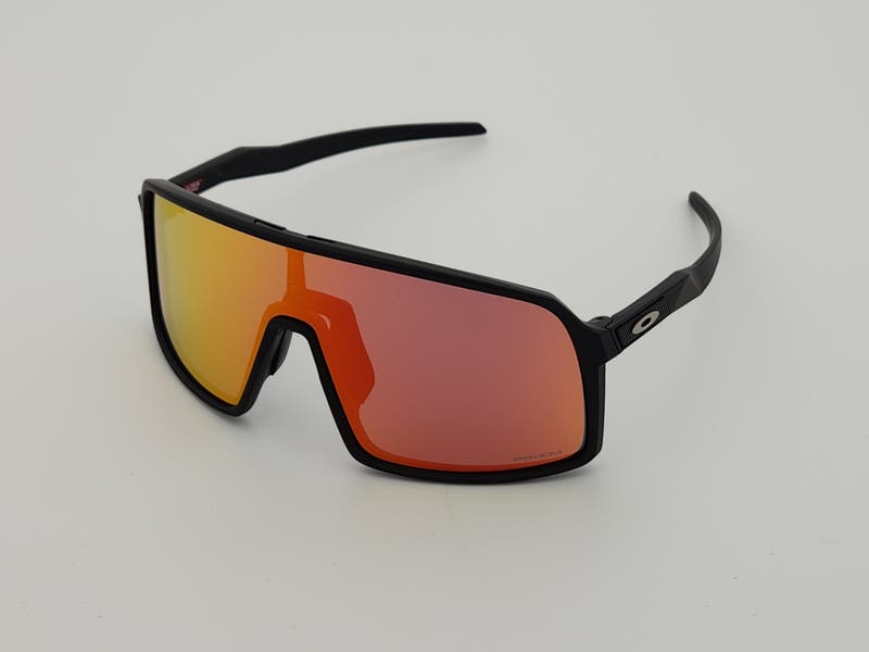 Oakley Sutro Shield Sunglasses Matte Black Frame Red-Orange  display picture 2