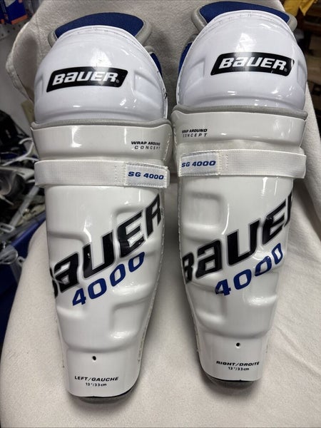 Brand New Senior Size 13” Inch Bauer SG 4000 Ice Hockey Player Shin Pads
