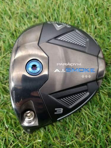 LEFTY 2024 CALLAWAY PARADYM AI SMOKE TRIPLE DIAMOND 3 WOOD 15* CLUBHEAD DEMO