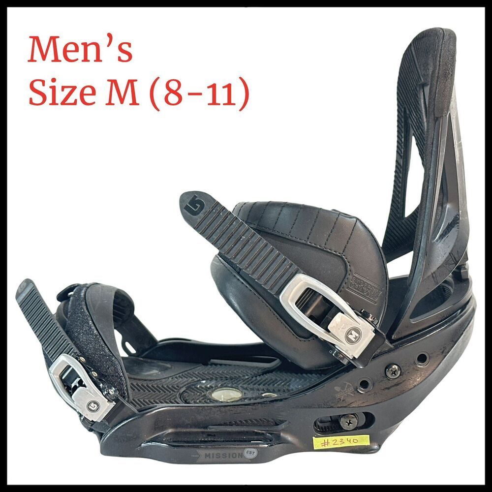 ◇BURTON MISSION EST SIZE M◇ Size M (8-11) Burton Mission EST Mens Snowboard Bindings