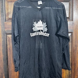 Men's Large DURALUX  BLACK HOCKEY JERSEY #7
