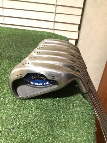 Callaway Steelhead X-16 Irons Set (3-PW, No 7 Iron) Constant Weight UL Steel