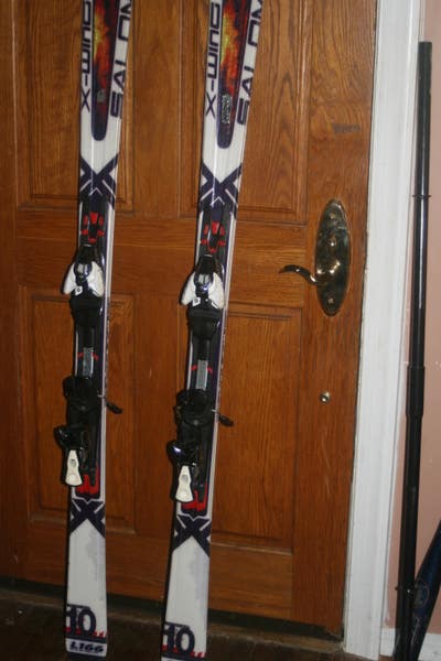All Mountain 166 cm Salomon X WING Skis With Salomon Adjustable