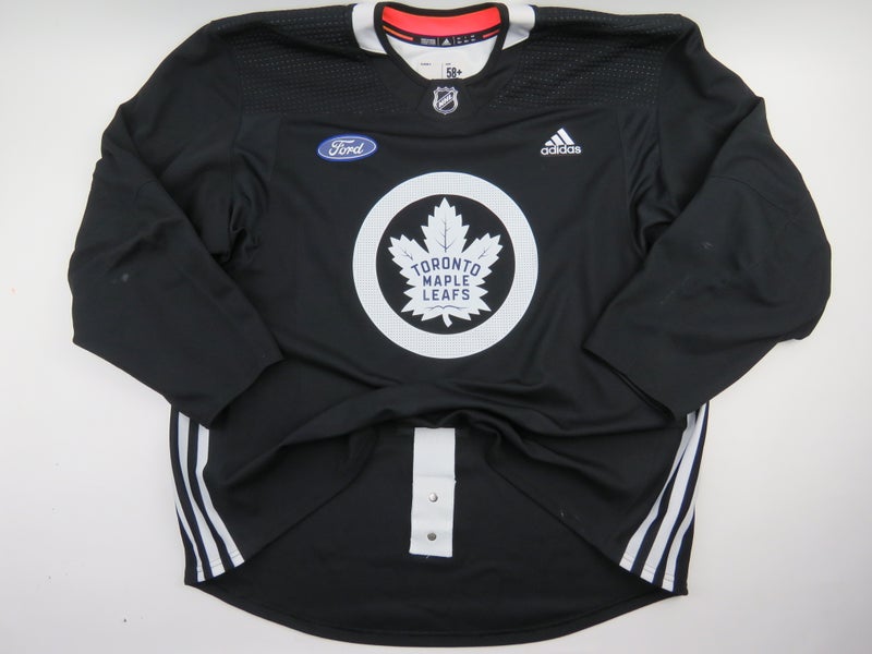 Adidas Toronto Maple Leafs Practice Worn Authentic NHL Hockey Jersey Black Size 58+
