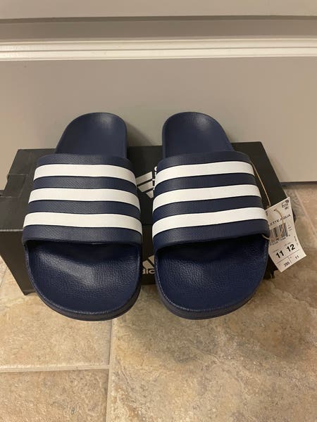 New Navy Blue Adidas Adilette Aqua Slides Sandals Size 11  display picture 1