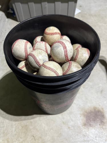 Baseball Bucket (65 Bucket of baseballs) all in pretty good condition