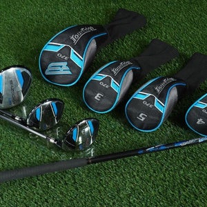 TOUR EDGE BAZOOKA 370 WOODS HYBRID SET 1W+3W+5W+4H SENIOR FLEX W/ HEADCOVERS