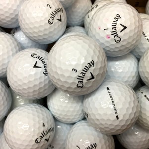 12 Near Mint AAAA White Callaway Supersoft Used Golf Balls with Mesh Bag