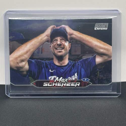 Max Scherzer Texas Rangers 2024 Topps Stadium Club Chrome Base Parallel #284