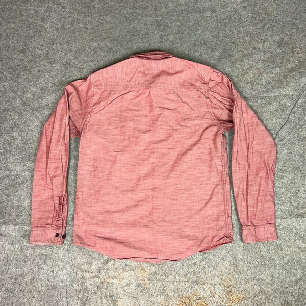 Patagonia Mens Shirt Small Red Button Organic Cotton Sustainable - Main Image