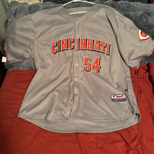 Cincinnati Reds Chapman Gray Size 56 Majestic (Used) Jersey