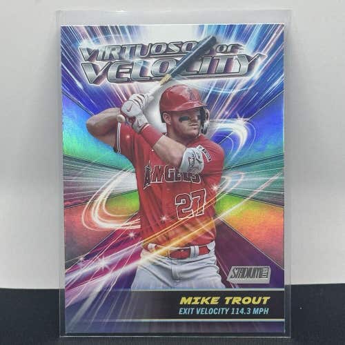 Mike Trout LA Angels 2024 Topps Stadium Club Virtuosos of Velocity Insert #VV-20