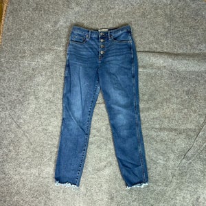Everlane Women Jeans 27 Skinny Blue Denim Pant High Rise Vintage Skinny Button