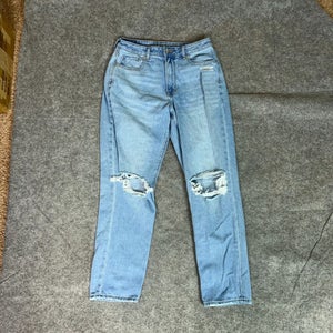 American Eagle Women Jeans 6 Blue Denim Pant Mom Tapered High Rise Capsule Light