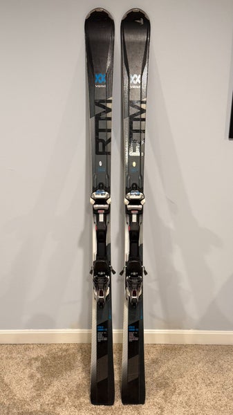 Men's 2018/19 Volkl 170 cm All Mountain RTM 81 Carbon Skis With Bindings Max Din 12 (Used)