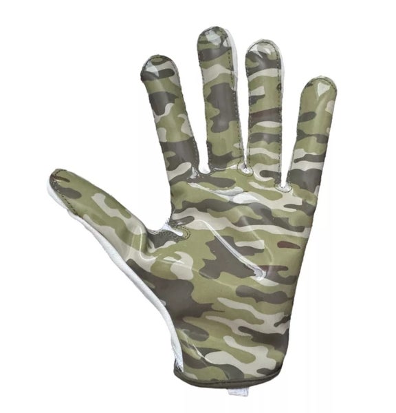 Nike Vapor Jet 8.0 Football Gloves White Camo NFL Issued RARE HQ1120-153 Sz XL  New