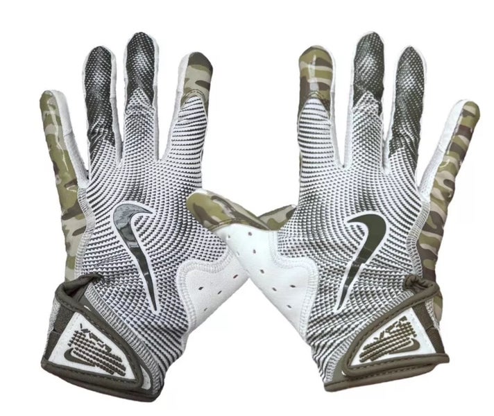 Nike Vapor Jet 8.0 Football Gloves White Camo NFL Issued RARE HQ1120-153 Sz XL  New