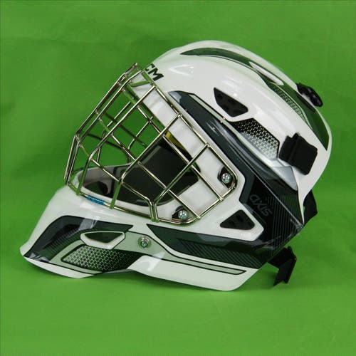 New Senior CCM Axis F5 Goalie Mask-Black/White Decal