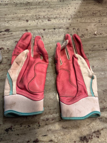 YOUTH Large Batting gloves Bruce Bolt Short Cuff Sunrise Series