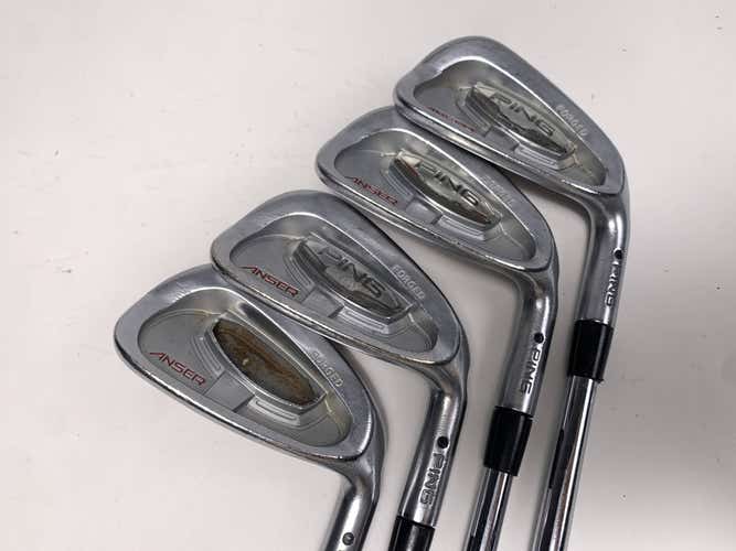 Ping Anser Forged 2010 Iron Set 7-PW Black Dot KBS Tour Stiff Steel Mens RH