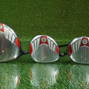 TAYLORMADE BURNER DRAW DRIVER + FAIRWAY WOODS 10.5 1W+ 15 3+ 18 5 REGULAR LH