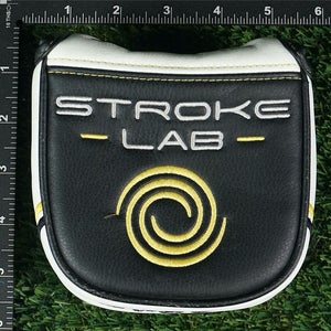 ODYSSEY STROKE LAB MALLET PUTTER HEADCOVER, BLACK, WHITE, GOLD